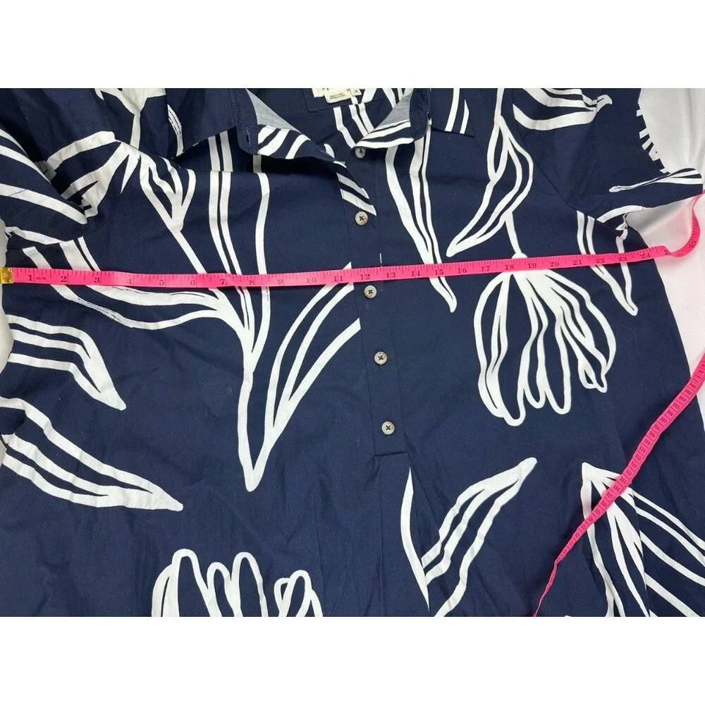 Anthropologie The Pollie Mini Dress Womens Large/P Short Sleeve Swing Tunic Flor - Picture 6 of 7